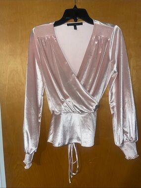 White House black market velvet blouse size small